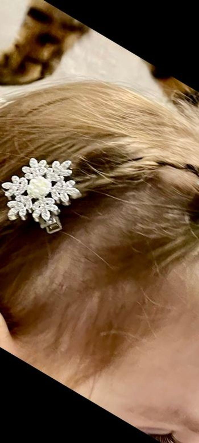 Pince à cheveux barrette, flocon de neige - photo numéro 9