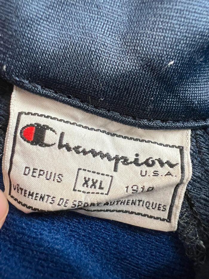 👕 Veste de Sport Champion Vintage 00’s logo brodé Bleu Marine Taille XXL 👕 - photo numéro 3