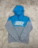 Sweat capuche nike gris et bleu taille S