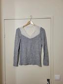 Pull fin Naf Naf gris taille S