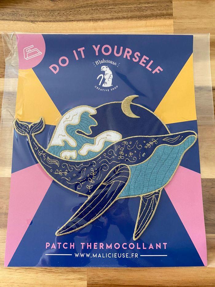 Gros Patch thermocollant à vêtements - baleine 🐋