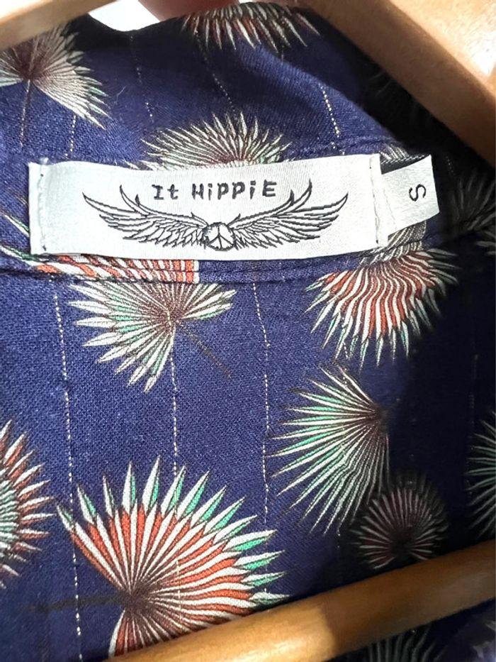 Chemise bleu marine à motifs it Hippie - photo numéro 3