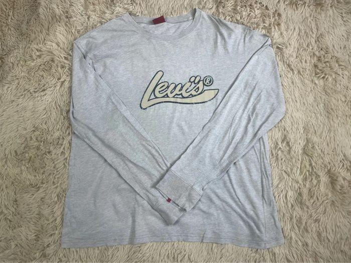 Tee shirt levi’s levis gris homme manches longues hiver - photo numéro 1