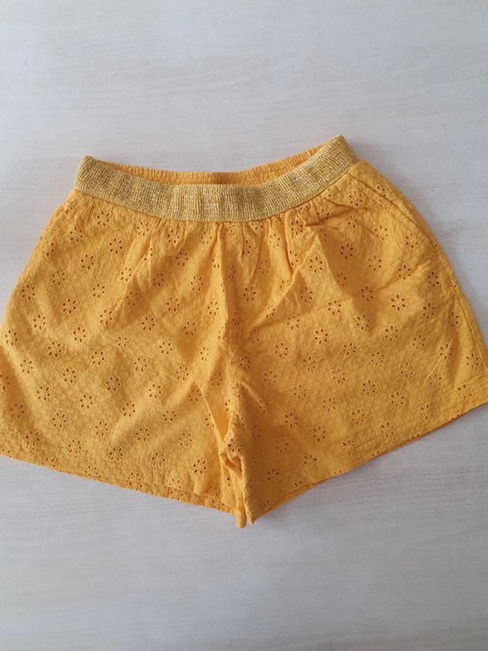 Short broderie anglaise Jaune - Maison Marley - Taille 1 - photo numéro 1