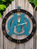 Horloge Olympique de Marseille en bois neuve