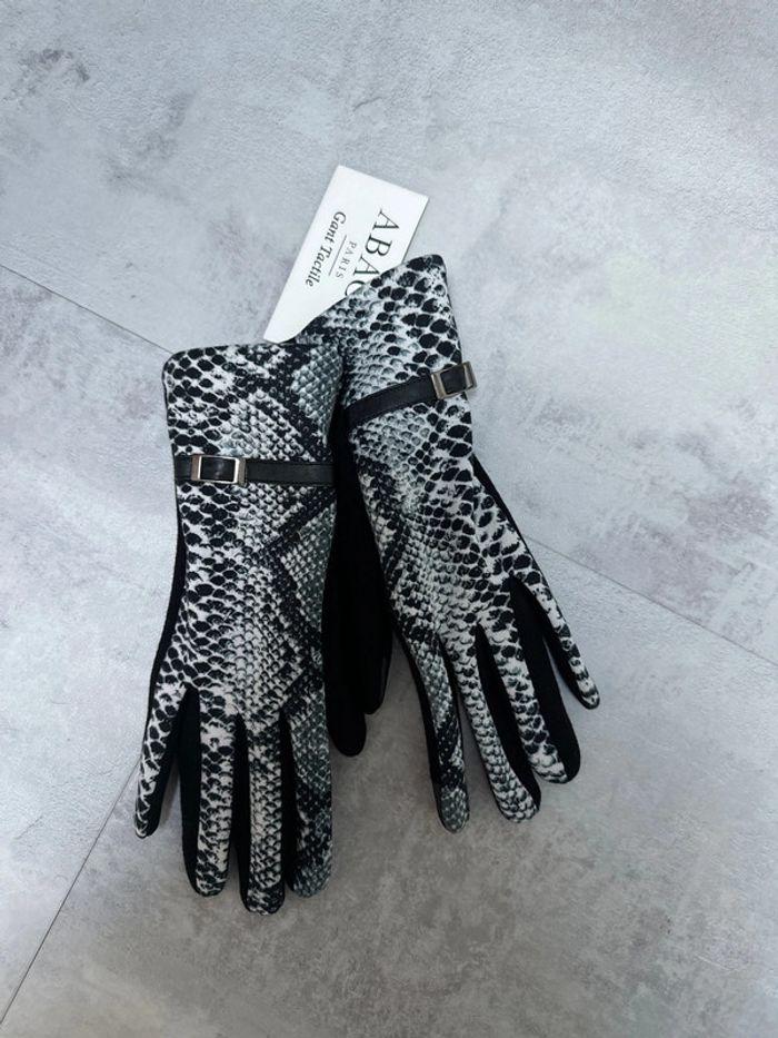 Paire de gants légers pour femme, taille S/M, impression écailles