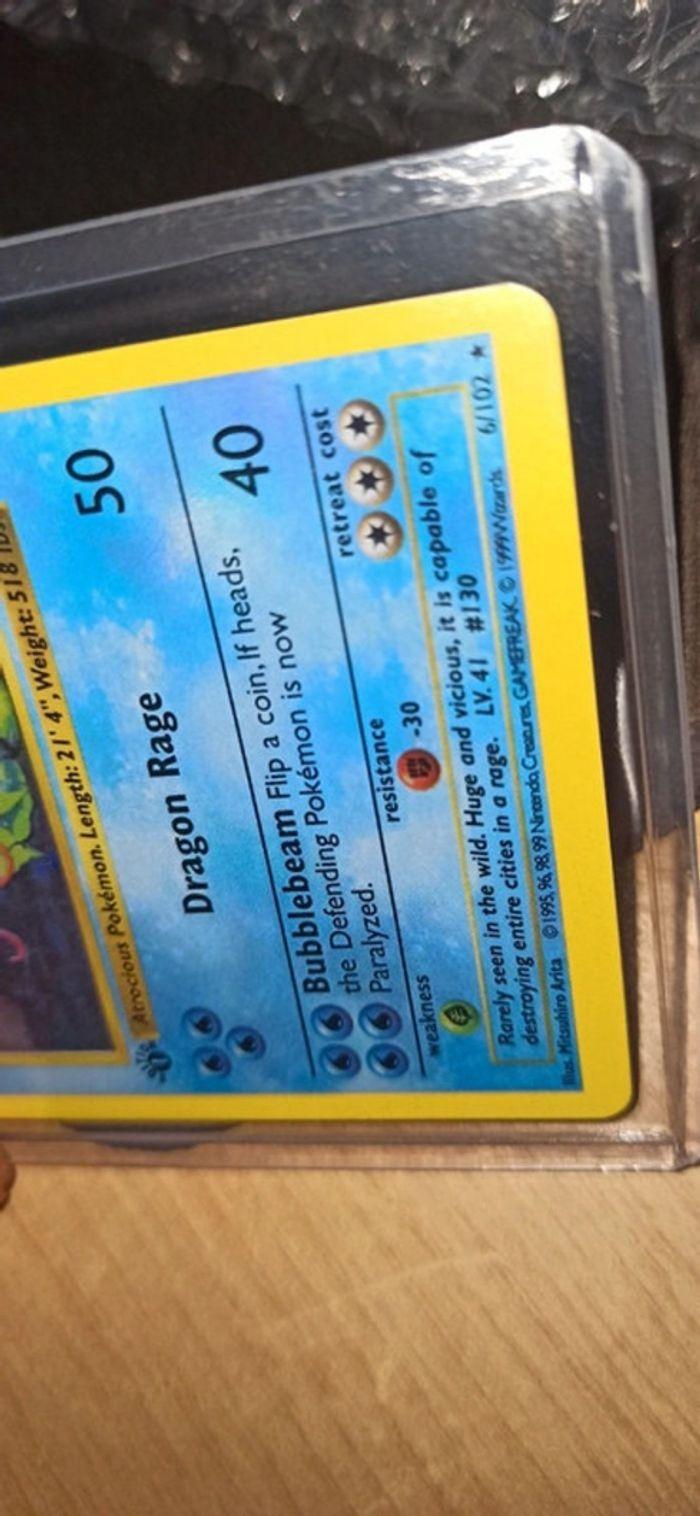 Carte Gyarados Pokémon 1st Édition - photo numéro 2