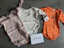 Lot bodies manches longues bébé fille petit bateau taille 18 mois