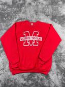 👕 Sweat à capuche Veste University Rare Vintage y2k 90s 2000s Monroe Trojan’s Rouge Taille XL 👕