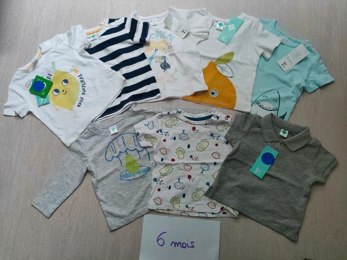 Lot de tee shirts 6 mois neuf - photo numéro 1