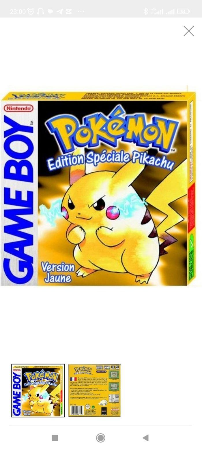 Pokemon jaune Game boy color