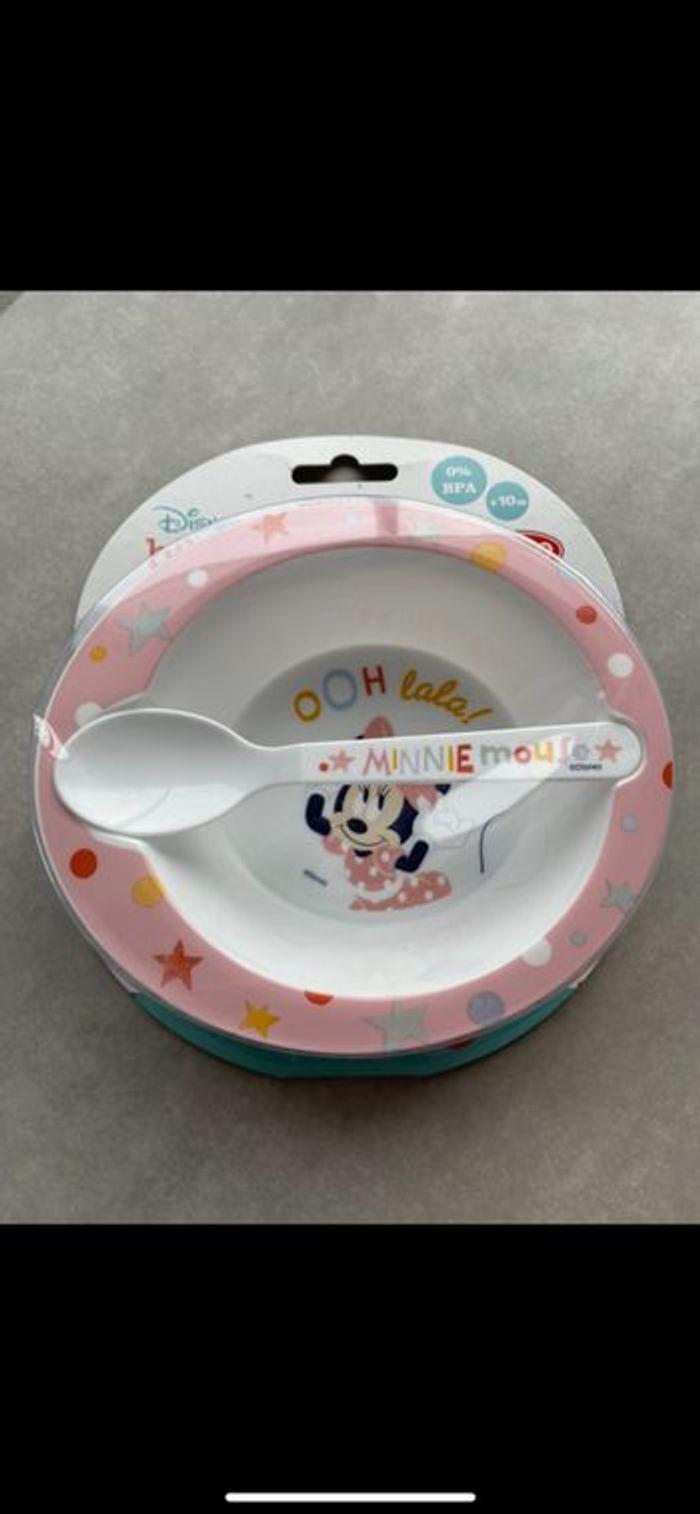 Assiette avec cuillère bébé Minnie Disney - photo numéro 8