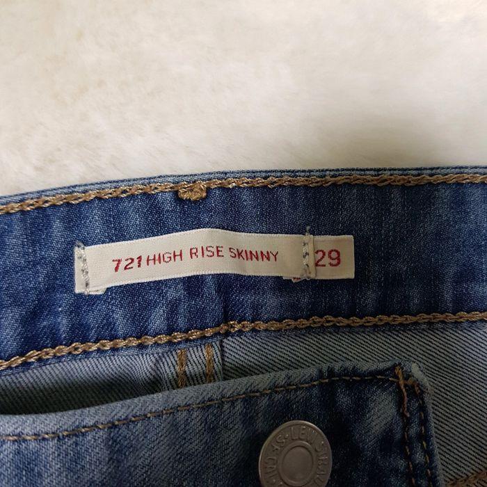 Jean Levi's 721 Premium High Rise Skinny W29 L32 Bleu Clair - photo numéro 9