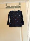 T-shirt ML marine sequins CFK 3 ans