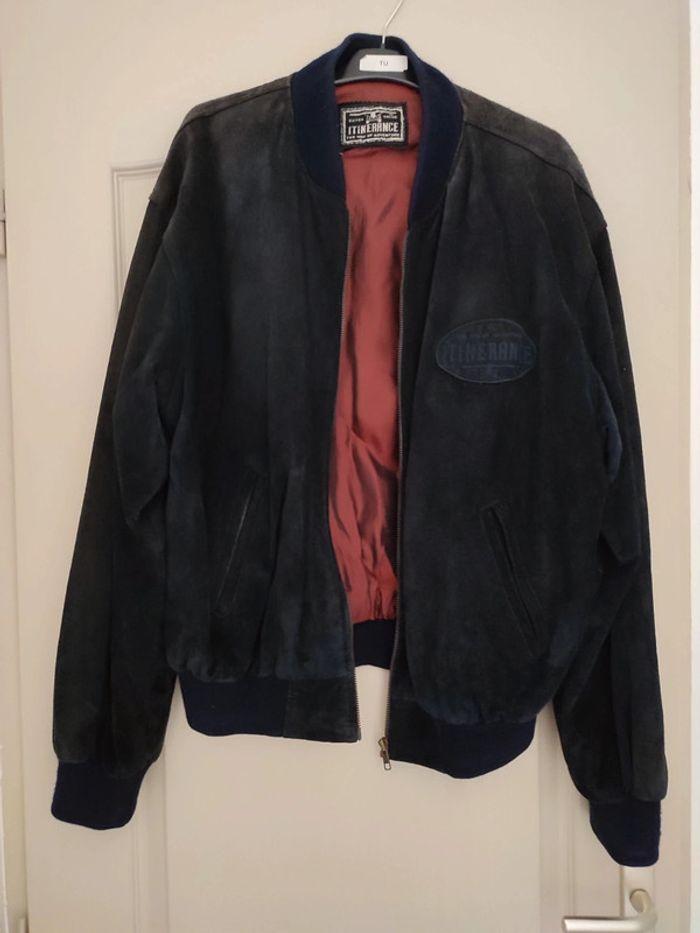 Blouson en cuir retourné - photo numéro 1