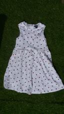 Robe blanche Coccinelle Kiabi 36 mois/3 ans