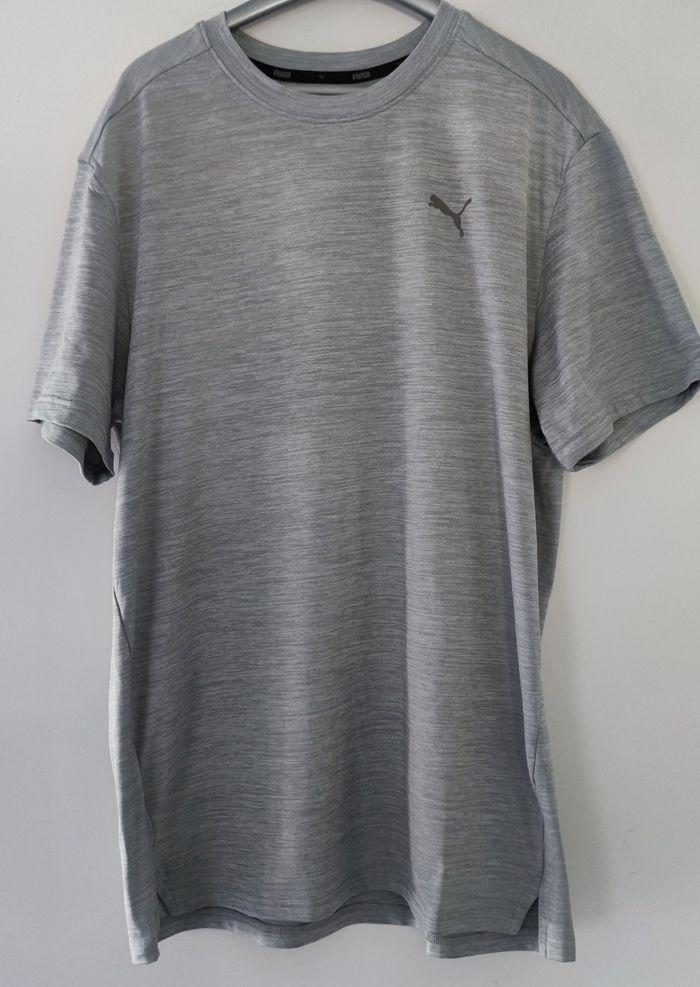 T-shirt gris Puma pour homme taille L - photo numéro 1