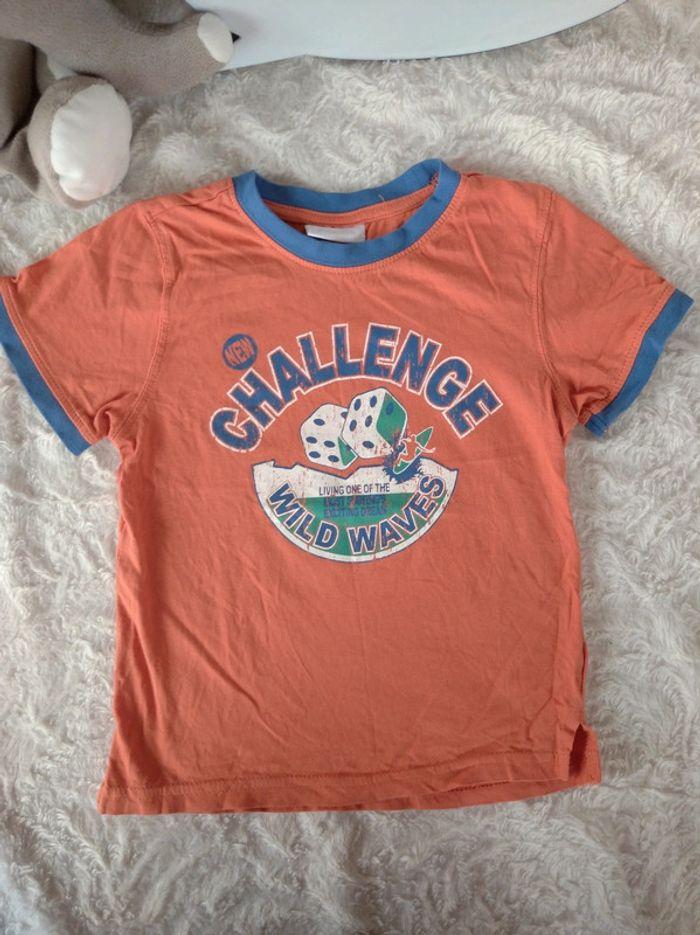 Tee shirt chemise manches courtes Garçon 3 ans Challenge wild waves dés Blukids 100% coton - photo numéro 2