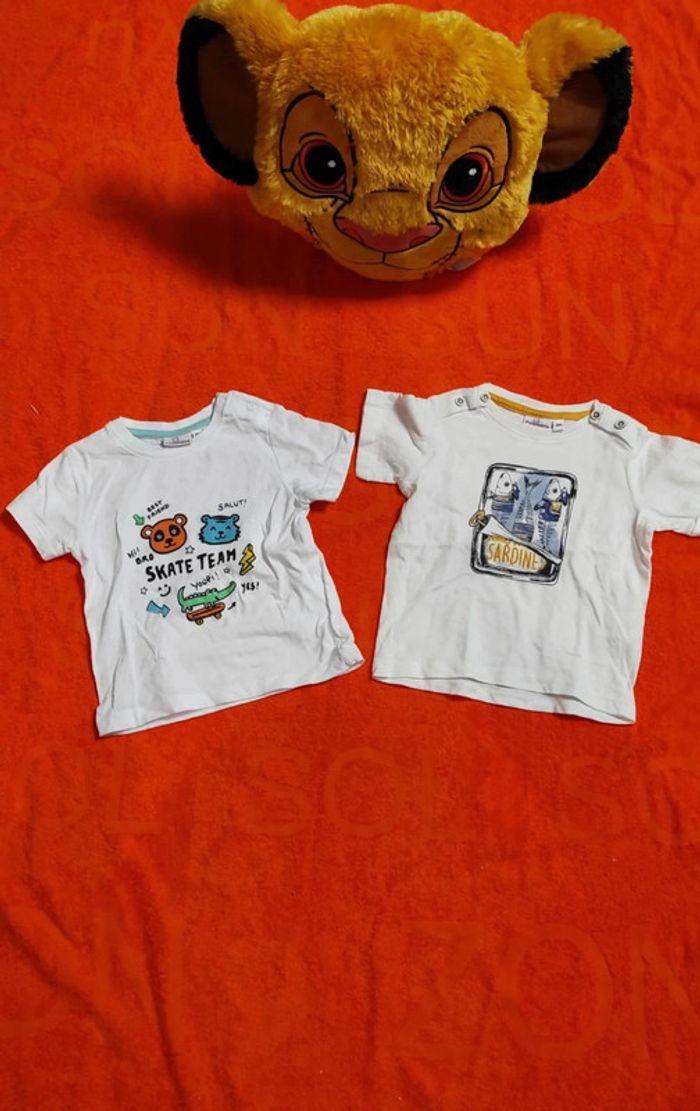 Lot de 2 tee-shirt Pommettes 18 mois - photo numéro 1