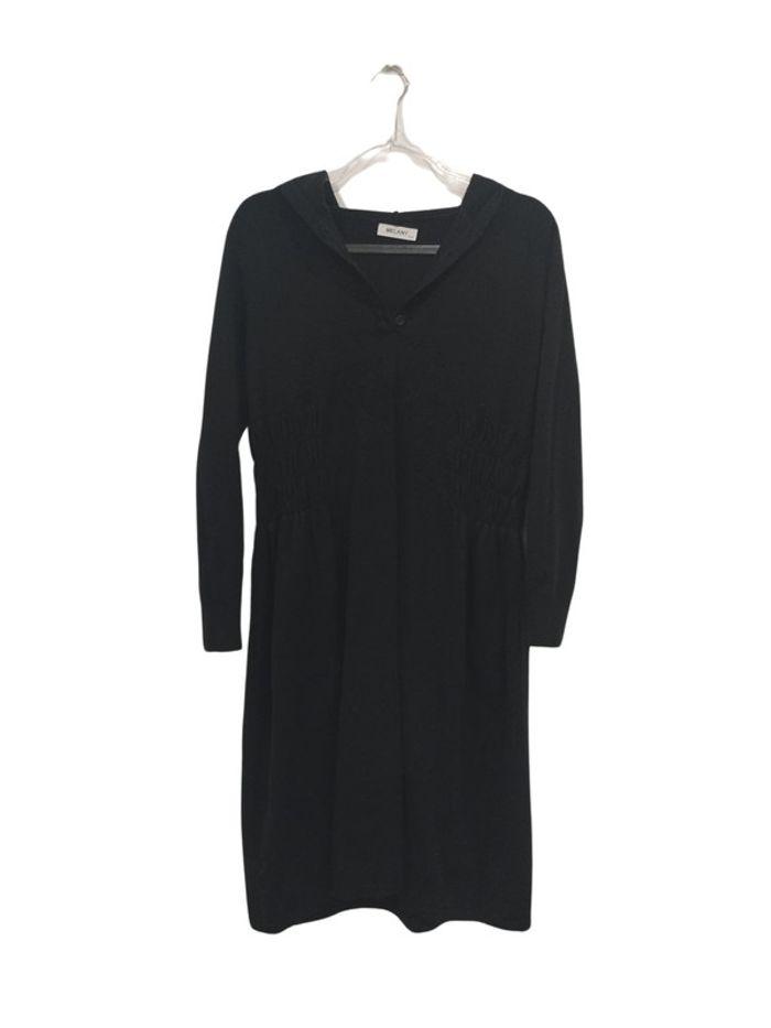 Robe noir en laine cachemire et  à capuche - Melany - XL - photo numéro 2