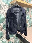 Veste en jean bleu marine