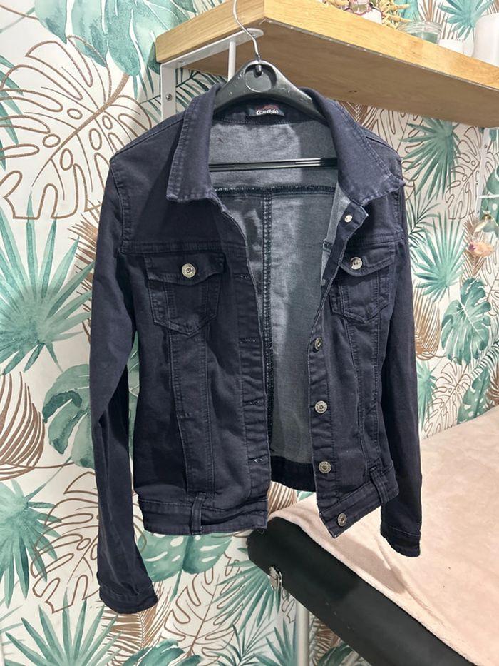 Veste en jean bleu marine - photo numéro 1