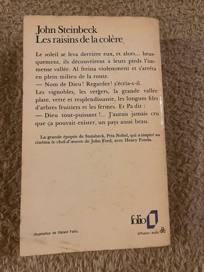 Livre Les raisins de la colère John Steinbeck Folio - photo numéro 2