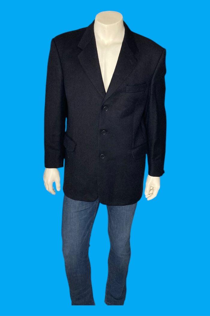 Blazer homme grande taille bleu marine en laine Pierre Cardin taille 52 en bon état - photo numéro 1