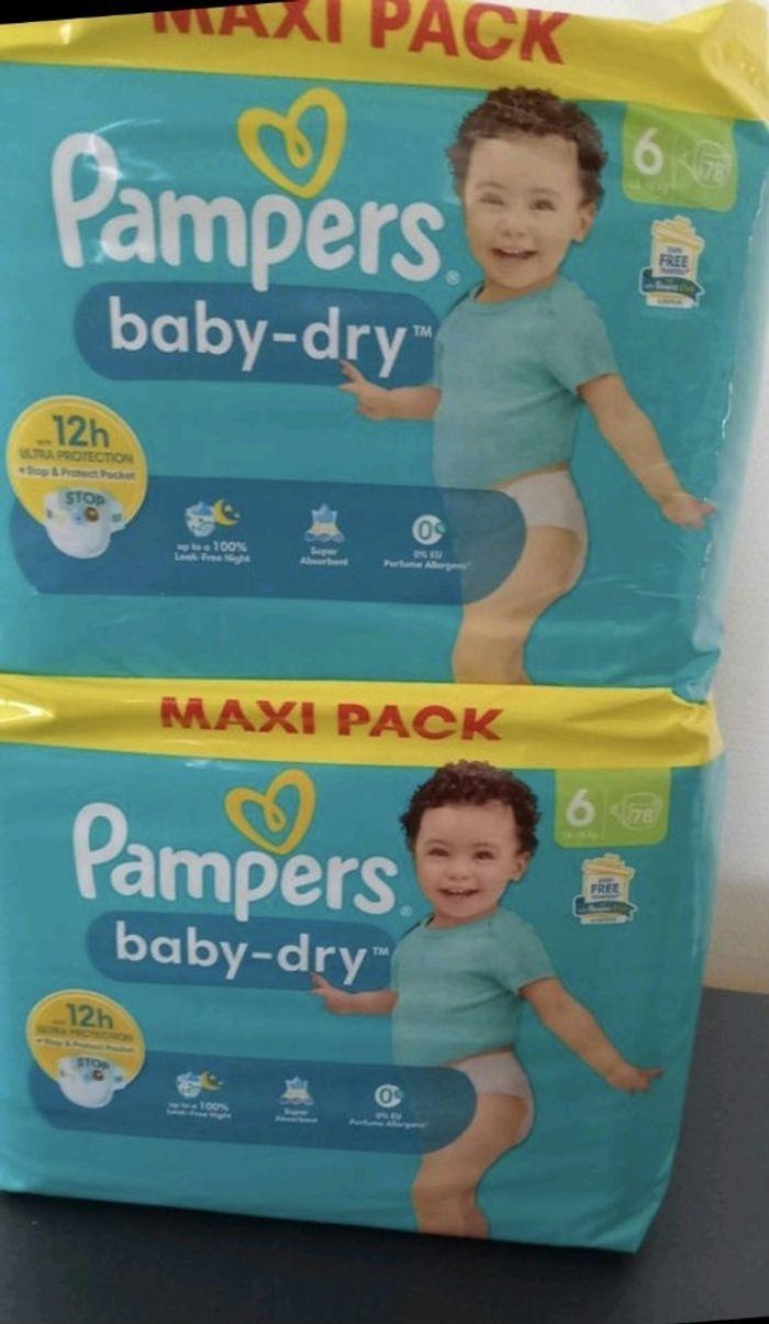 Lot de 2 paquets pampers taille 6