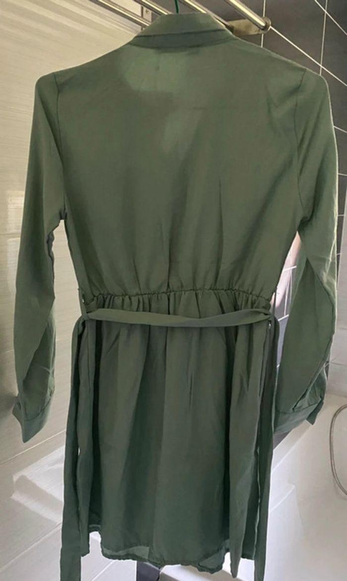 Magnifique robe chemise vert menthe - photo numéro 7