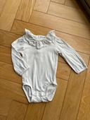 Body col Claudine broderie blanc H&M 9mois 74cm