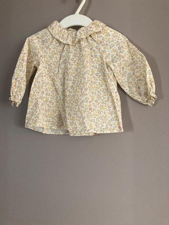 Cyrillus blouse en tissu Liberty 9 mois - photo numéro 2