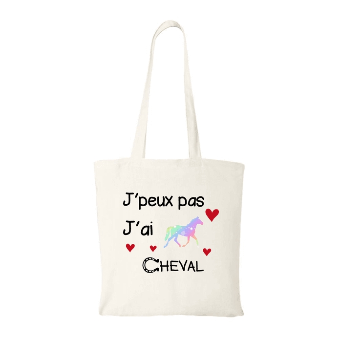 Tote bag sac fourre tout cheval, poney