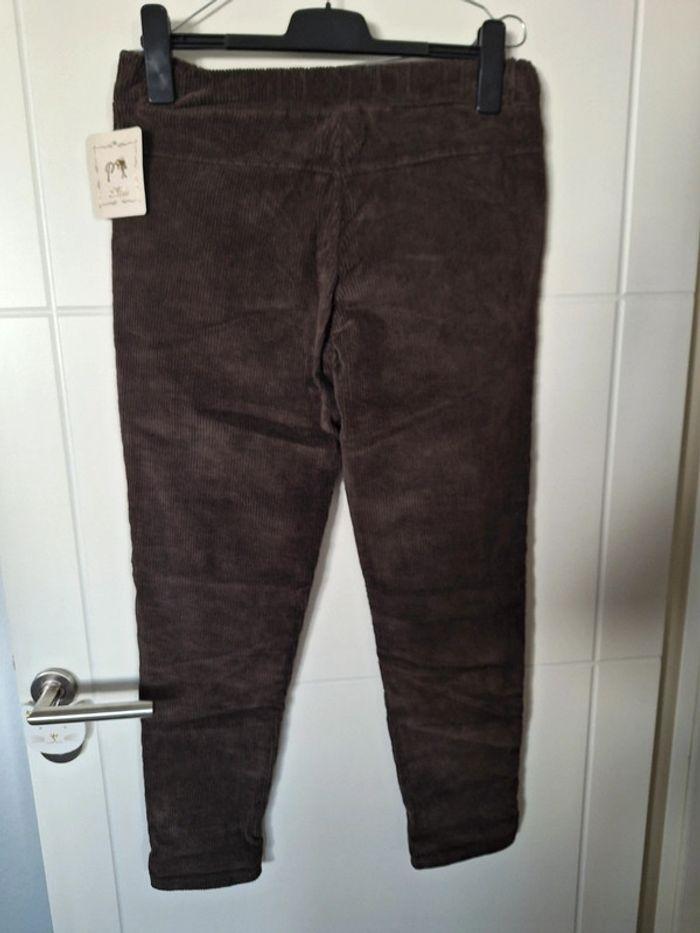 Pantalon skinny en velours marron - photo numéro 5