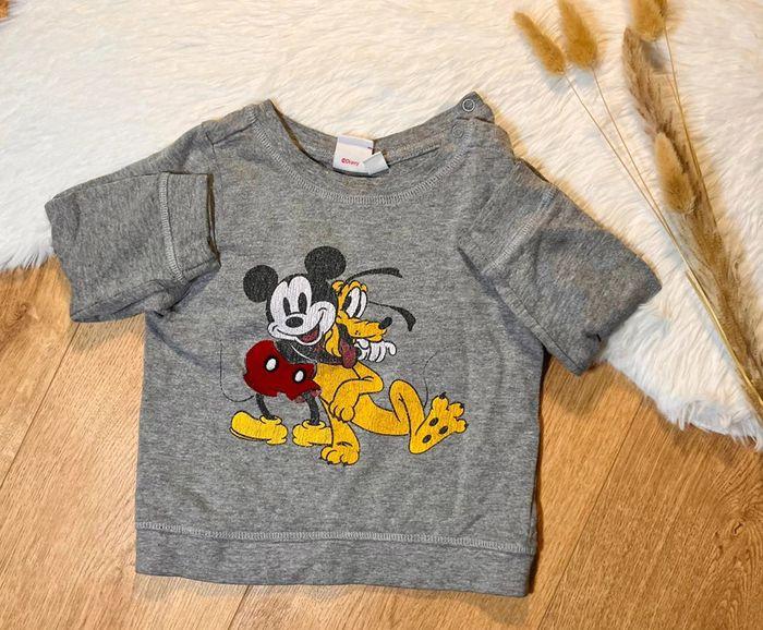 Pull Mickey gris - photo numéro 1