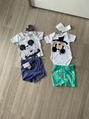 Lot de 2 ensembles Mickey