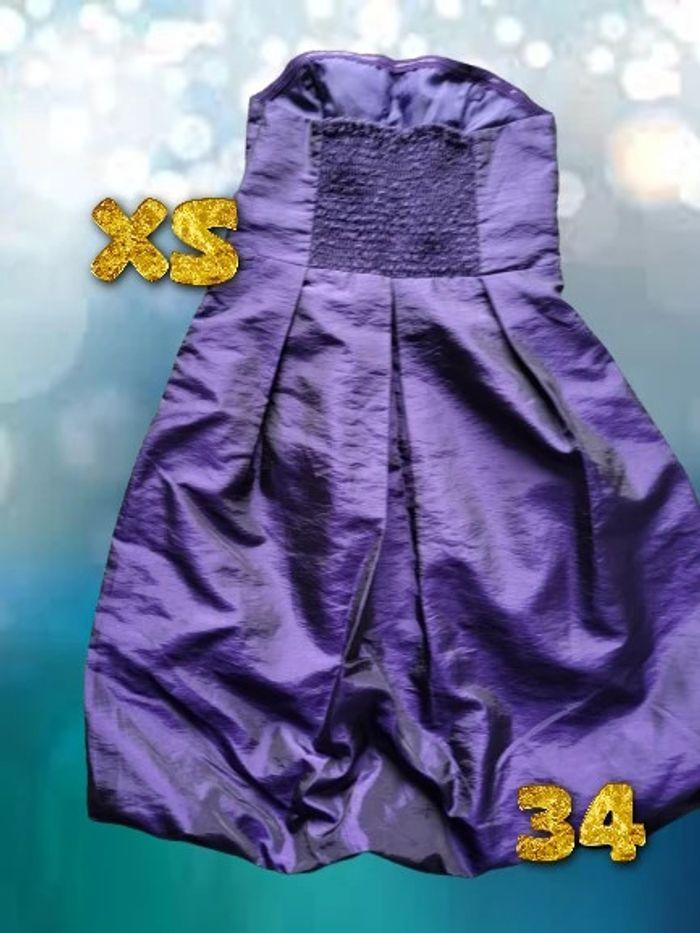 💦 Robe bustier boule Taille XS 34 Violet pour les fêtes - photo numéro 2