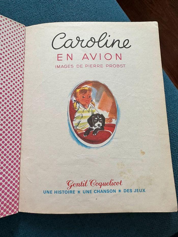 Caroline en avion livre album cartonné pierre probst gentil coquelicot Hachette ancien vintage - photo numéro 4