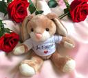 Peluche lapin « je t’aime »