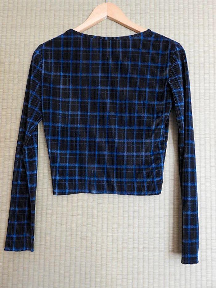 Top manches longues moulant tartan taille S - photo numéro 2