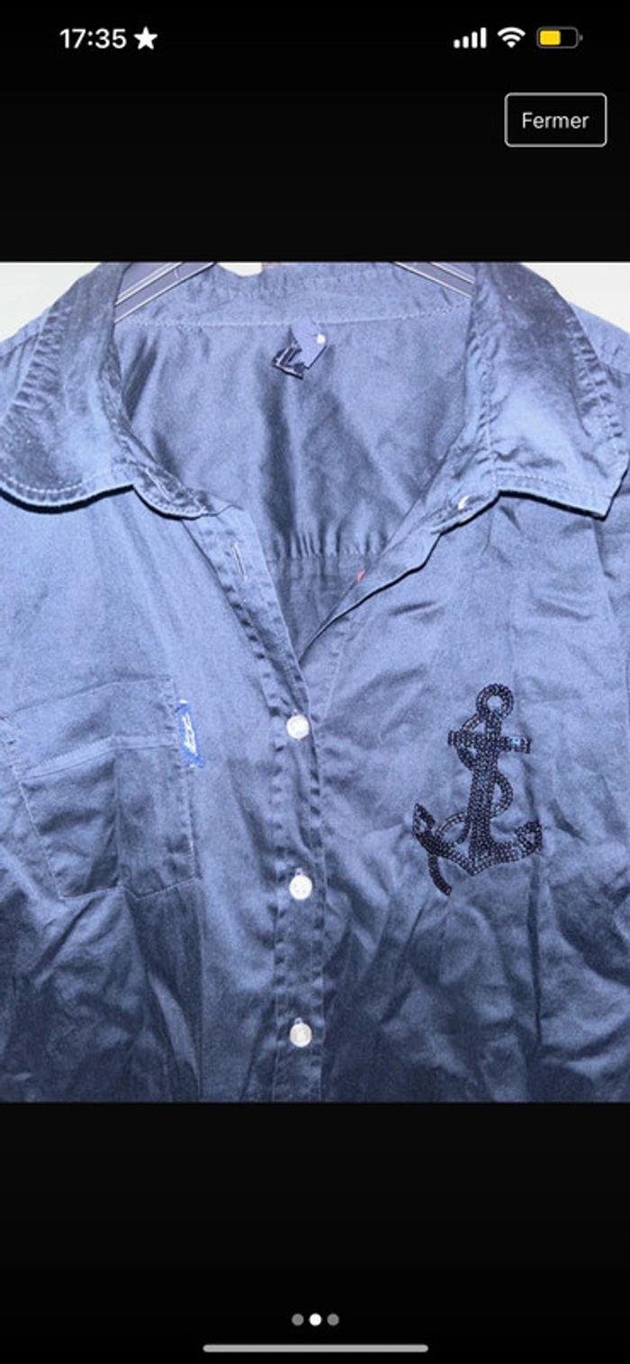 Chemise bleu marine Saint James - photo numéro 3