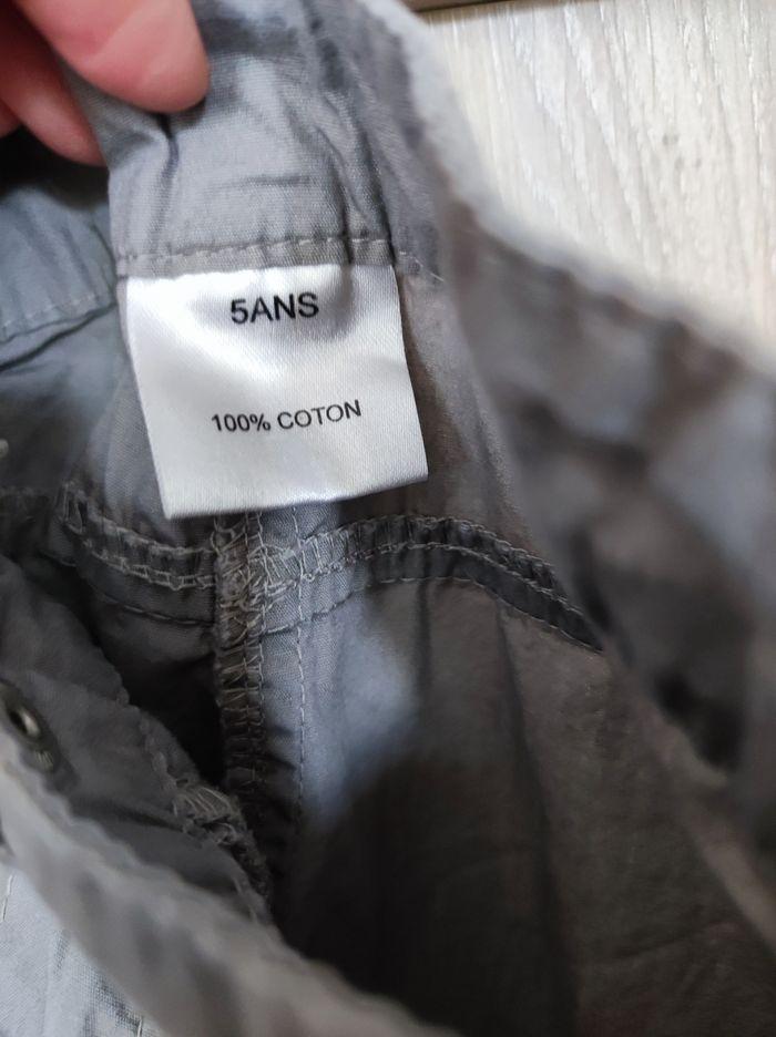 Pantalon toile cargo brodé 5 ans - photo numéro 3