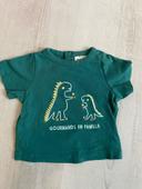 Tee shirt manches courtes dinosaures