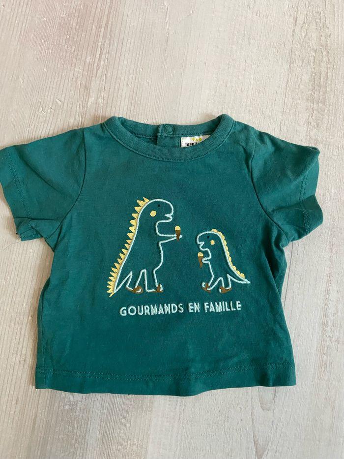 Tee shirt manches courtes dinosaures - photo numéro 1