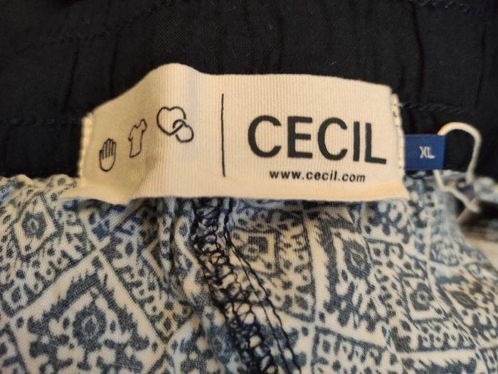 Pantalon léger Cecil imprimé marine blanc taille Xl - photo numéro 4