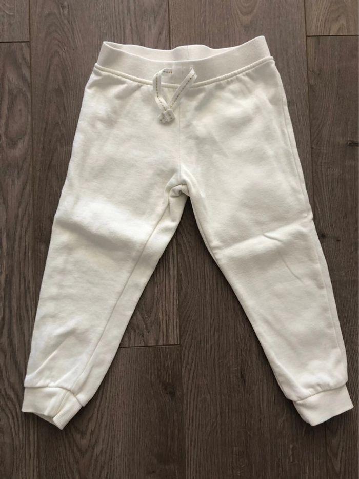 Pantalon en molleton blanc cassé - photo numéro 1