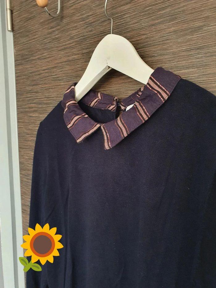 🌻Pull bleu marine taille S Camaïeu parfait état - photo numéro 2