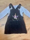 Robe avec teeshirt fille 4 ans