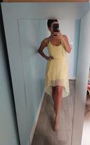 Robe en voile jaune taille 36