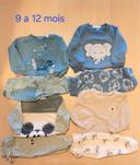 Lot de 4 ensembles  bébé de 9 à 12 mois